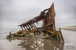 Ship wreckage of the Peter Iredale on the beach of Fort Stevens State Park, Oregon - American Expeditioners http://americanexpeditioners.com/peter-iredale-fort-stevens-state-park