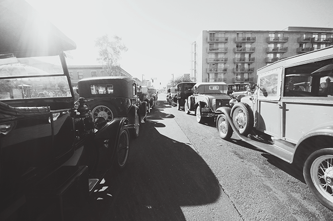 Model A Classic Old Fashioned car vehicle at John Dillinger Days at Hotel Congress, downtown Tucson, Arizona, AZ