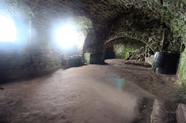 Kitchen interior of Ruins of Dunnottar Castle, Stonehaven, Scotland