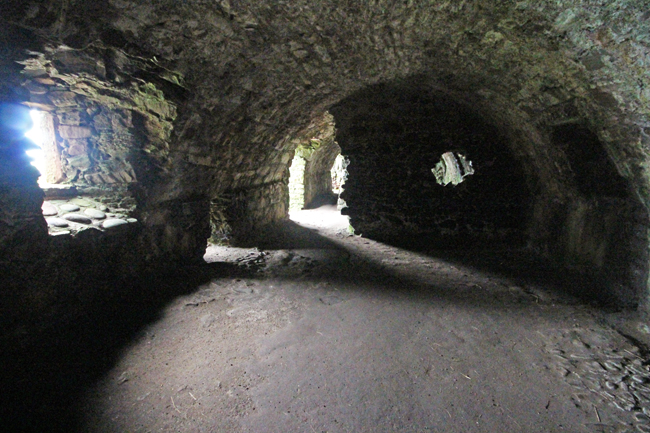 Interior Ruins of Dunnottar Castle, Stonehaven, Scotland