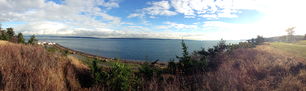 Fort Flagler, Port Townsend, WA, Washington, military, bunker, triangle of fire, admiralty inlet, view, panorama, ocean