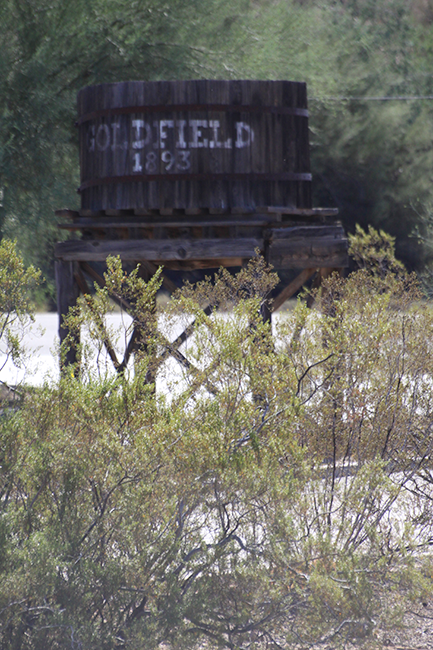 Old wooden watertower, Goldfield Ghost Town, Apache Junction, Arizona, AZ