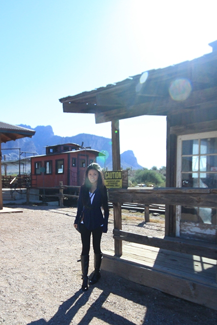 Train station, Goldfield Ghost Town, Apache Junction, Arizona, AZ