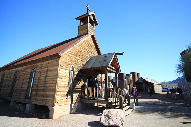 little church service, Goldfield Ghost Town, Apache Junction, Arizona, AZ