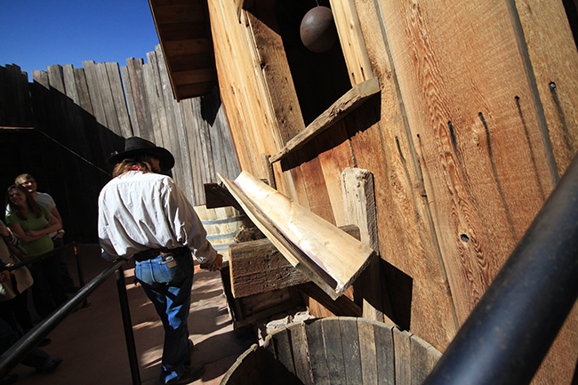 water falling, The Mystery Shack, Vortex, Goldfield Ghost Town, Apache Junction, Arizona, AZ