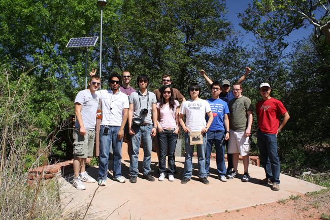Group photo near the Bunkhouse Trail bridge in Sedona