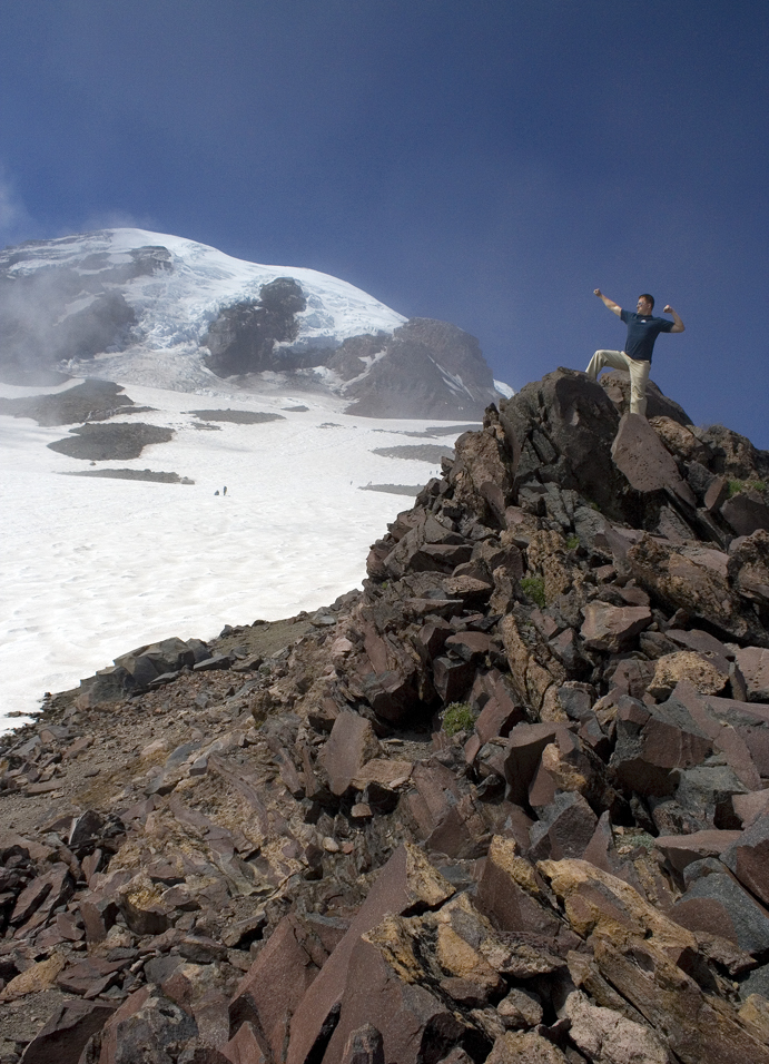 Leonids posing on Mount Rainier, WA
