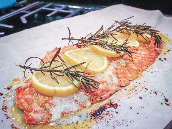 Paleo Lemon and Rosemary Salmon