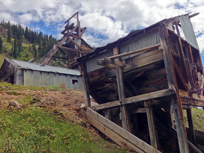 abandoned mine on Red Mountain, Ouray, CO, Colorado, USA