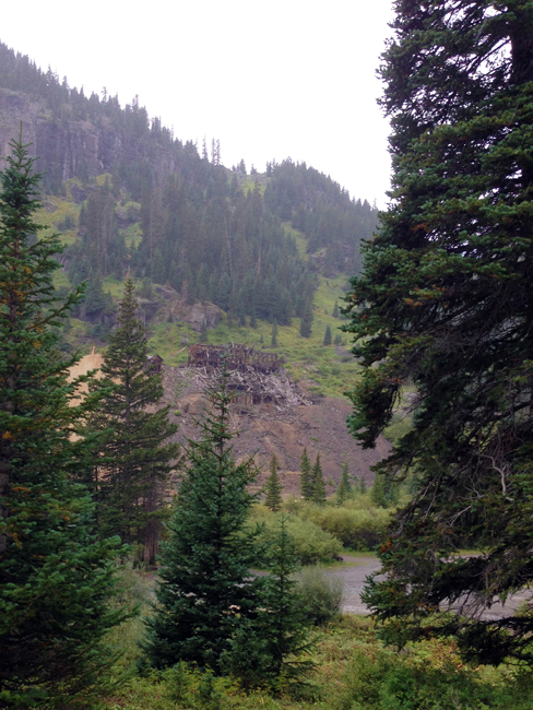abandoned mining camp Sneffels Ghost Town, Ouray, Colarado, CO