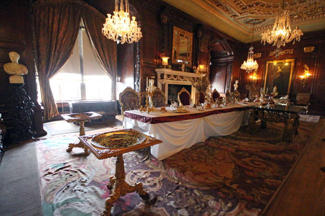 Dining room, Warwick Castle, United Kingdom, UK, England
