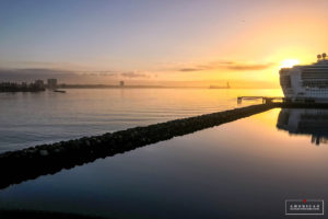 View from the RMS Queen Mary ship hotel in Long Beach, California - American Expeditioners /ghosts-queen-mary