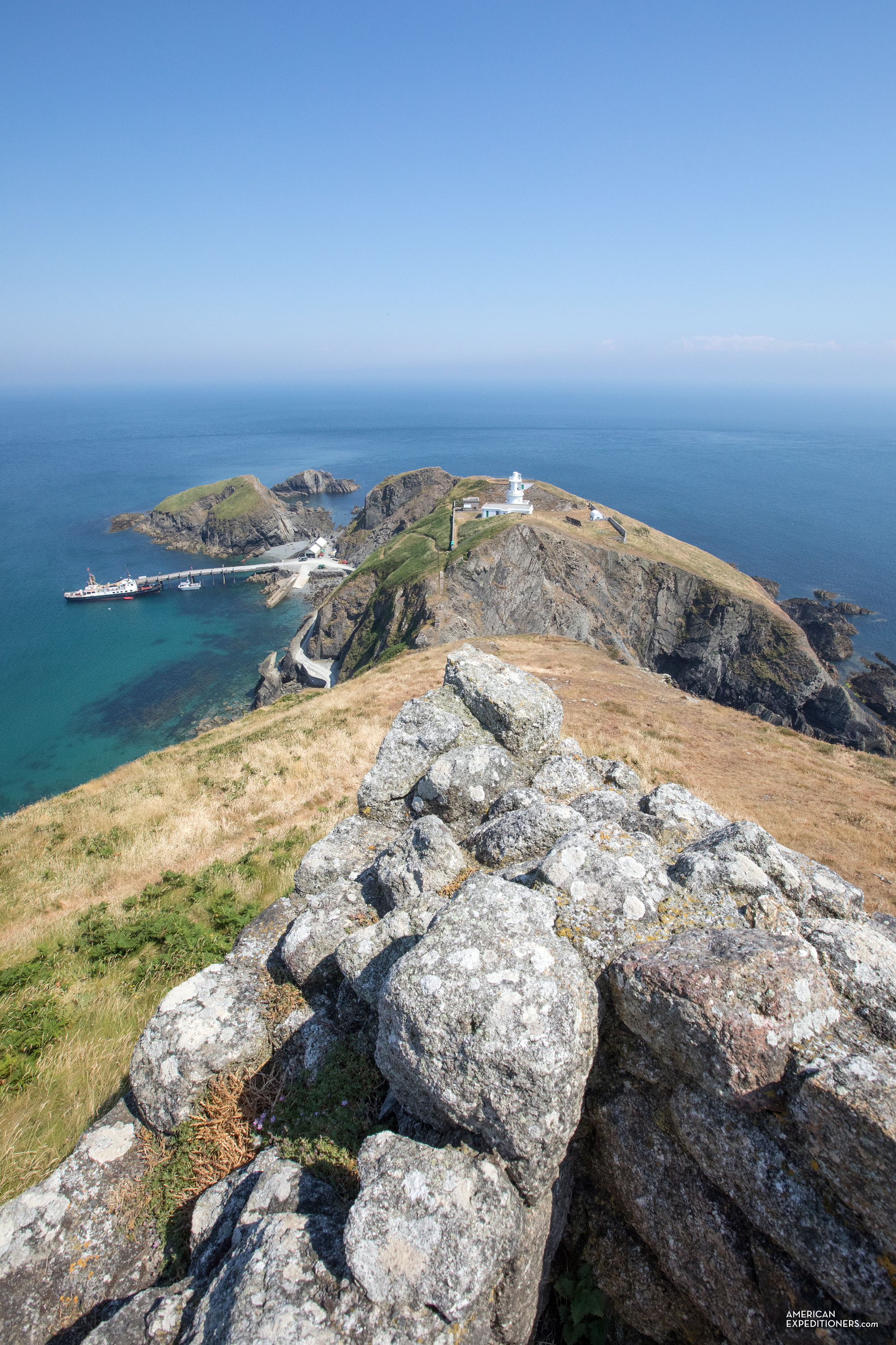 Beautiful view of Lundy Island from Manresa Castle, Lundy Island, England, UK - AmericanExpeditioners /day-trip-lundy-island